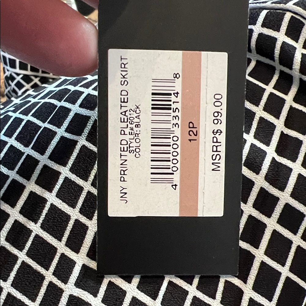 Jones New York Monochrome Grid A-Line Skirt - Picture 5 of 5